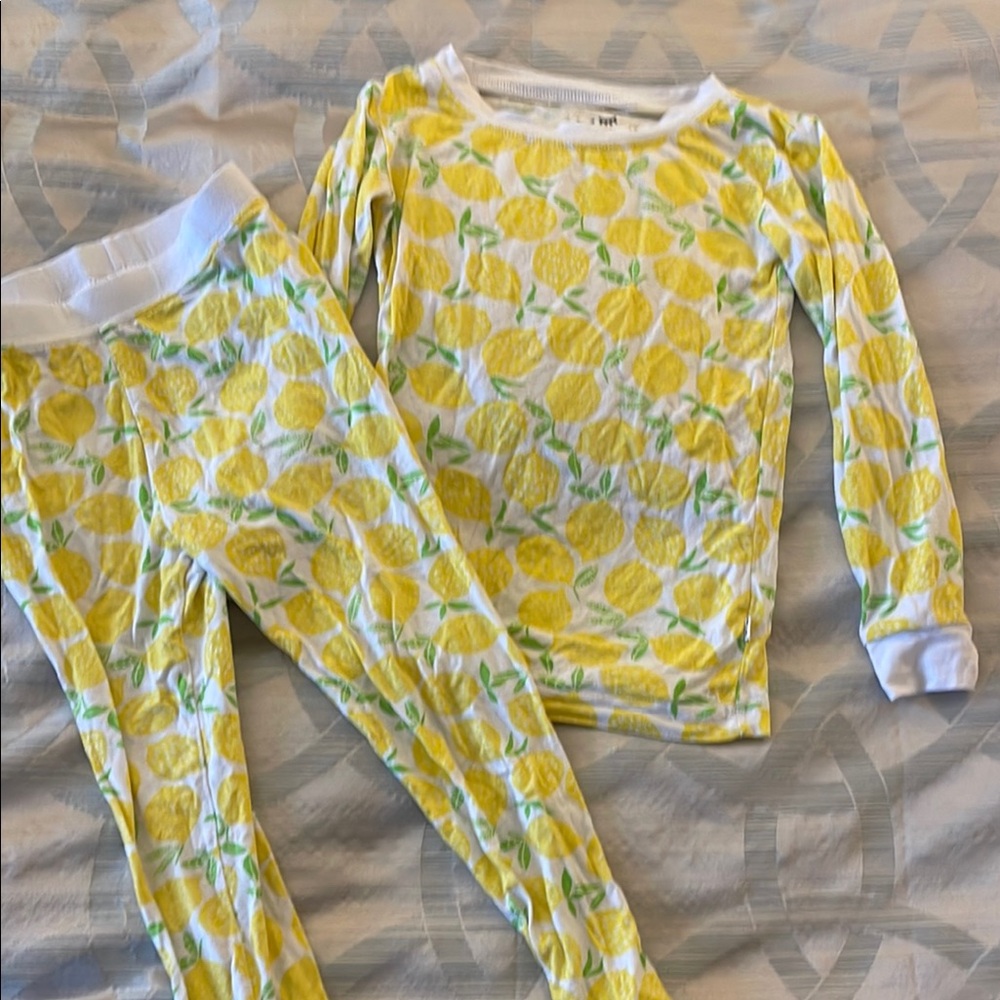 Lemon Print Kids Pajamas